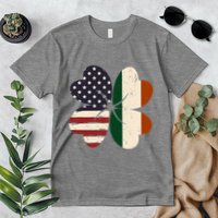 Irish American Flag Shamrock Premium T-Shirt