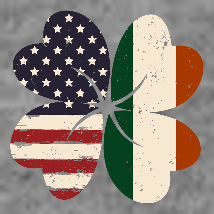 Irish American Flag Shamrock Premium T-Shirt
