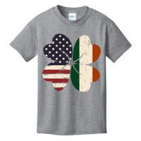 Irish American Flag Shamrock Kids T-Shirt