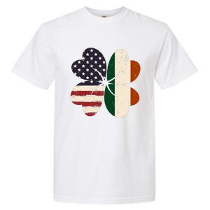 Irish American Flag Shamrock Garment-Dyed Heavyweight T-Shirt