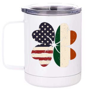 Irish American Flag Shamrock 12 oz Stainless Steel Tumbler Cup