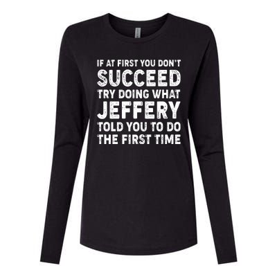 If At First You Dont Succeed Custom Name Personalized Text Womens Cotton Relaxed Long Sleeve T-Shirt