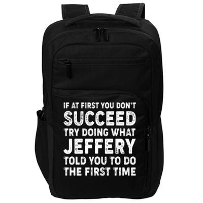 If At First You Dont Succeed Custom Name Personalized Text Impact Tech Backpack