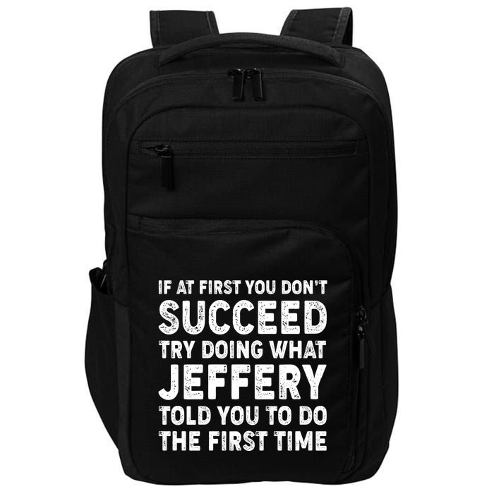 If At First You Dont Succeed Custom Name Personalized Text Impact Tech Backpack