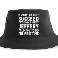 If At First You Dont Succeed Custom Name Personalized Text Sustainable Bucket Hat