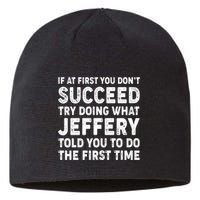 If At First You Dont Succeed Custom Name Personalized Text Sustainable Beanie