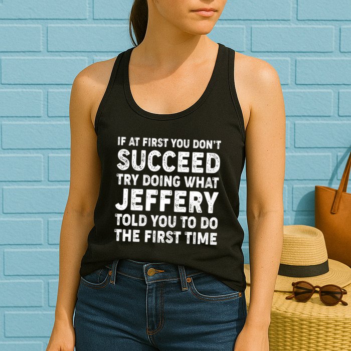 If At First You Dont Succeed Custom Name Personalized Text Womens Tank Top