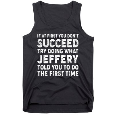 If At First You Dont Succeed Custom Name Personalized Text Tank Top