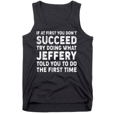 If At First You Dont Succeed Custom Name Personalized Text Tank Top