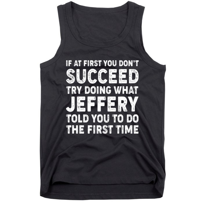 If At First You Dont Succeed Custom Name Personalized Text Tank Top