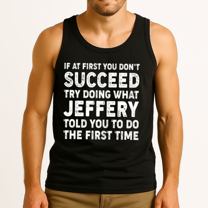If At First You Dont Succeed Custom Name Personalized Text Tank Top