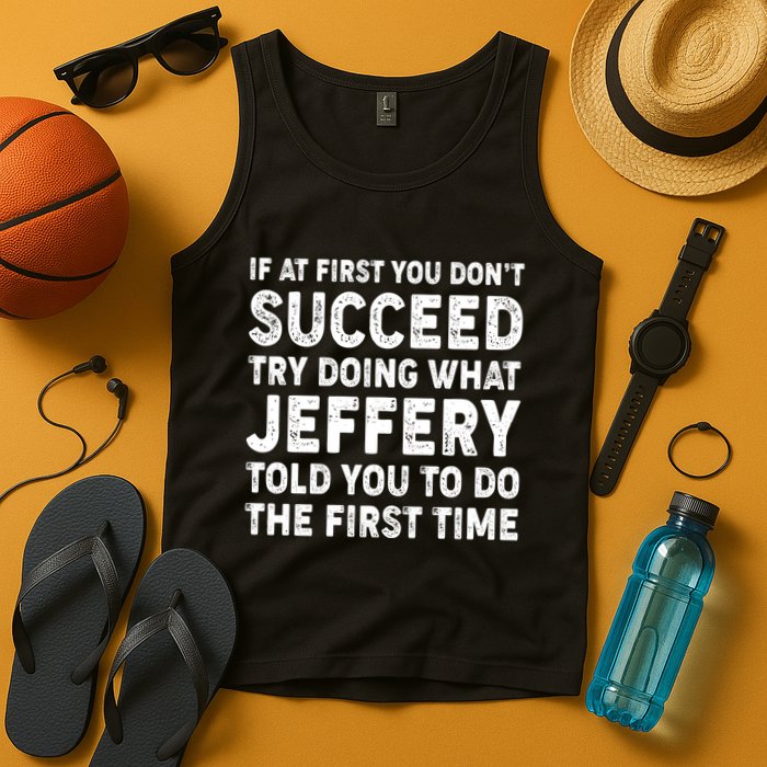 If At First You Dont Succeed Custom Name Personalized Text Tank Top
