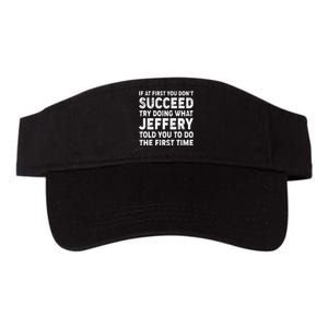 If At First You Dont Succeed Custom Name Personalized Text Valucap Bio-Washed Visor