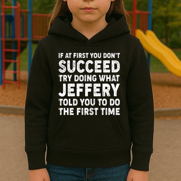 If At First You Dont Succeed Custom Name Personalized Text Kids Hoodie