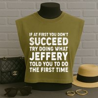 If At First You Dont Succeed Custom Name Personalized Text Garment-Dyed Women's Muscle Tee