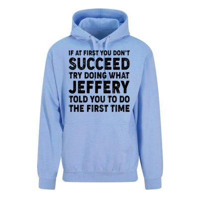 If At First You Dont Succeed Custom Name Personalized Text Unisex Surf Hoodie