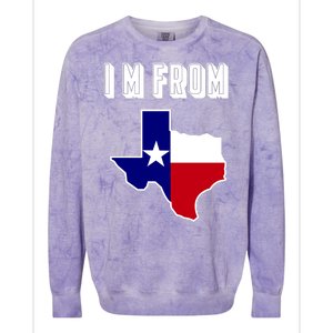 I Am From Texas Colorblast Crewneck Sweatshirt