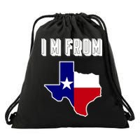 I Am From Texas Drawstring Bag