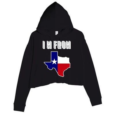 I Am From Texas Crop Fleece Hoodie