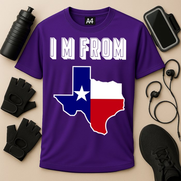 I Am From Texas Cooling Performance Crew T-Shirt