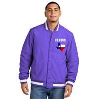 I Am From Texas Insulated Varsity Jacket