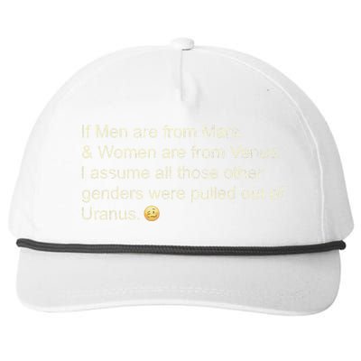 If Are From Mars And Women From Venus Out Of Uranus Snapback Five-Panel Rope Hat