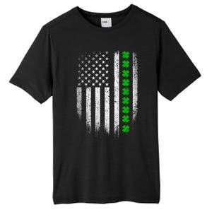 Irish American Flag Usa Retro St Patrick's Day Shamrock Gift Tall Fusion ChromaSoft Performance T-Shirt