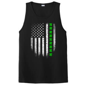 Irish American Flag Usa Retro St Patrick's Day Shamrock Gift PosiCharge Competitor Tank