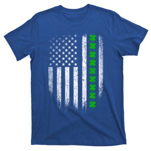 Irish American Flag Usa Retro St Patrick's Day Shamrock Gift T-Shirt