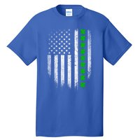 Irish American Flag Usa Retro St Patrick's Day Shamrock Gift Tall T-Shirt