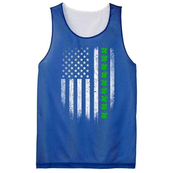 Irish American Flag Usa Retro St Patrick's Day Shamrock Gift Mesh Reversible Basketball Jersey Tank