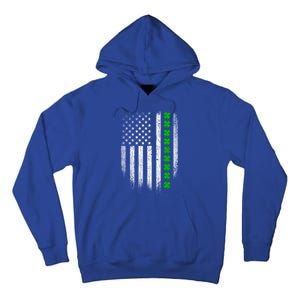 Irish American Flag Usa Retro St Patrick's Day Shamrock Gift Tall Hoodie