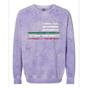 Italian American Flag Italy Flag Colorblast Crewneck Sweatshirt