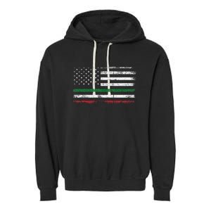 Italian American Flag Italy Flag Garment-Dyed Fleece Hoodie