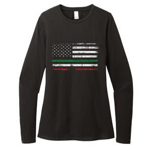 Italian American Flag Italy Flag Womens CVC Long Sleeve Shirt