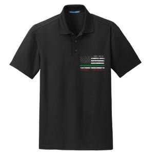 Italian American Flag Italy Flag Dry Zone Grid Polo