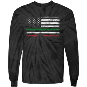 Italian American Flag Italy Flag Tie-Dye Long Sleeve Shirt