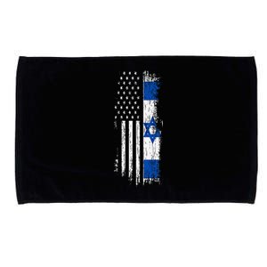 Israeli American Flag Pride Israel Usa Microfiber Hand Towel