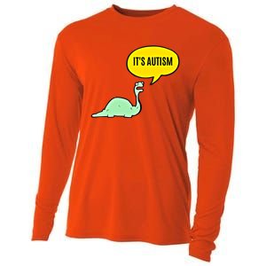 ItS Autism! Funny Dinosaur Autism Gift Cooling Performance Long Sleeve Crew