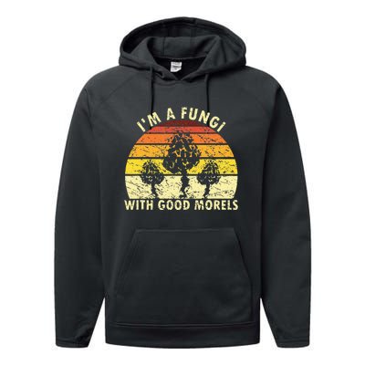 I'm A Fungi Funny Mushroom Foraging Retro FungiHunter Performance Fleece Hoodie