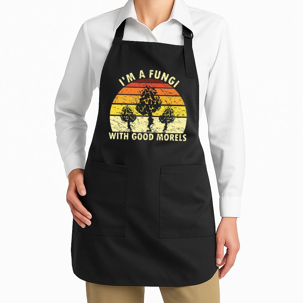 I'm A Fungi Funny Mushroom Foraging Retro FungiHunter Apron