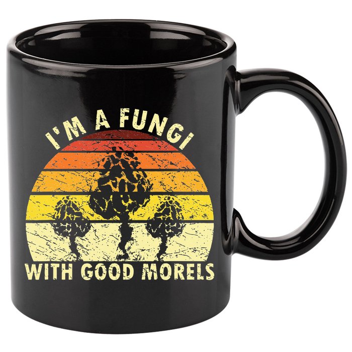 I'm A Fungi Funny Mushroom Foraging Retro FungiHunter 11oz C Handle Ceramic Mug