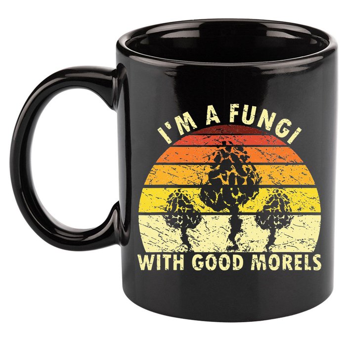 I'm A Fungi Funny Mushroom Foraging Retro FungiHunter 11oz C Handle Ceramic Mug