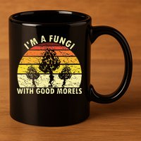 I'm A Fungi Funny Mushroom Foraging Retro FungiHunter 11oz C Handle Ceramic Mug