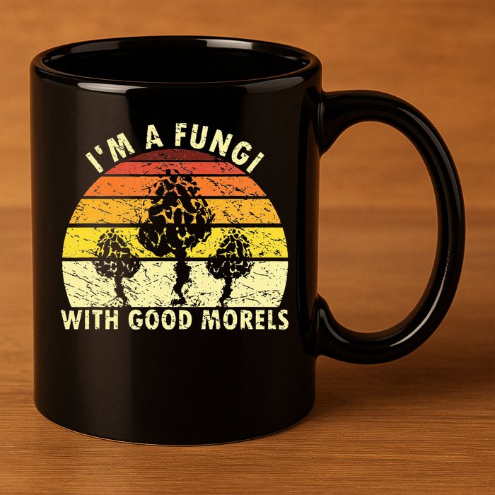 I'm A Fungi Funny Mushroom Foraging Retro FungiHunter 11oz C Handle Ceramic Mug