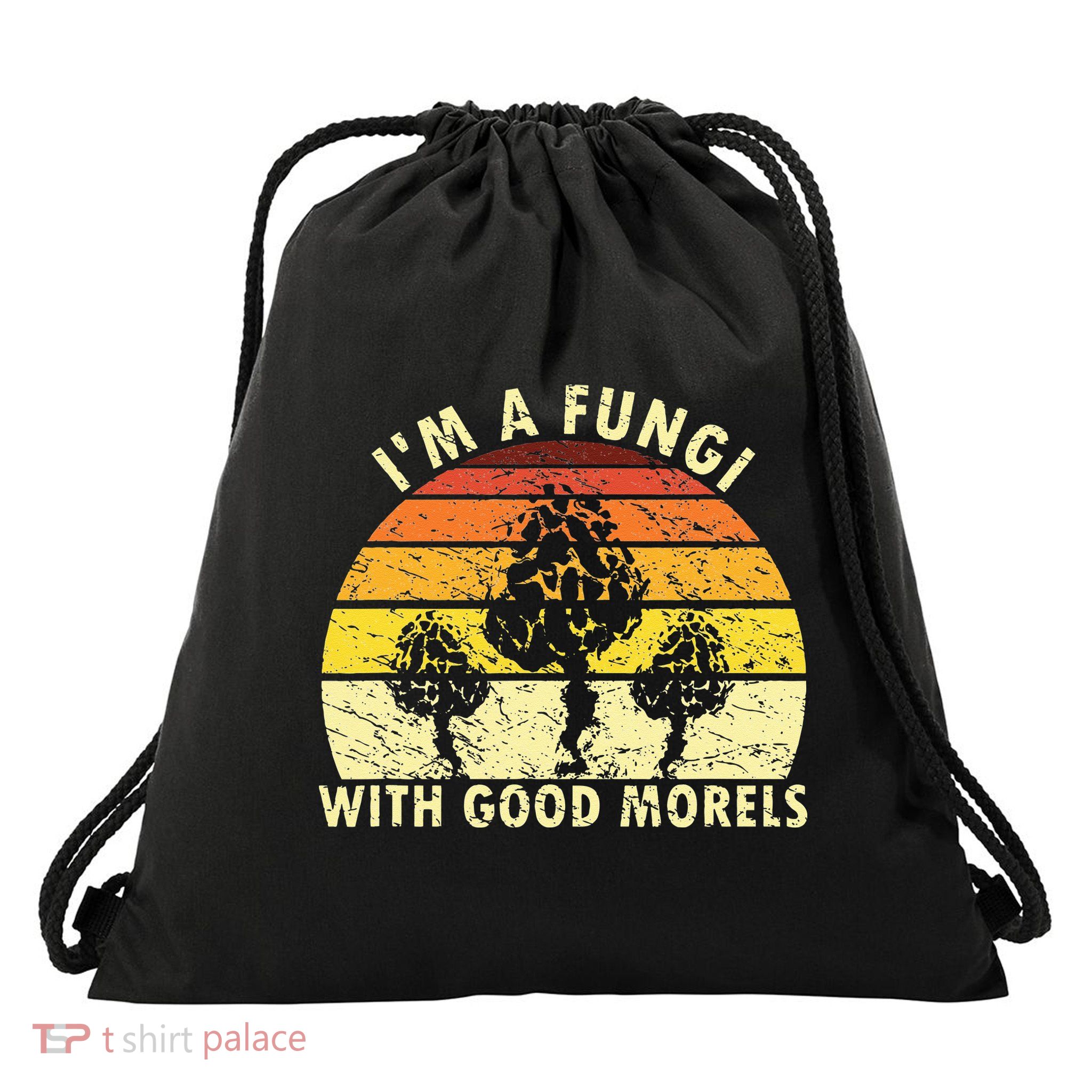 I'm A Fungi Funny Mushroom Foraging Retro FungiHunter Drawstring Bag