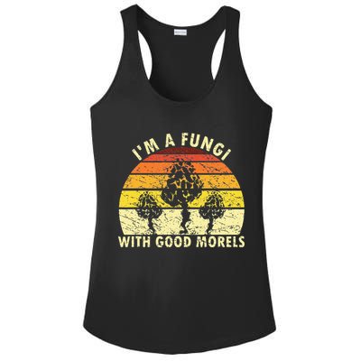 I'm A Fungi Funny Mushroom Foraging Retro FungiHunter Ladies PosiCharge Competitor Racerback Tank