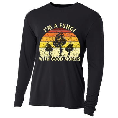 I'm A Fungi Funny Mushroom Foraging Retro FungiHunter Cooling Performance Long Sleeve Crew