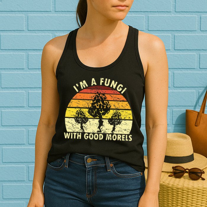 I'm A Fungi Funny Mushroom Foraging Retro FungiHunter Womens Tank Top