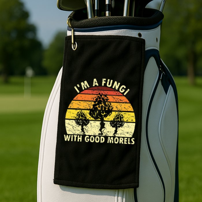I'm A Fungi Funny Mushroom Foraging Retro FungiHunter Golf Towel